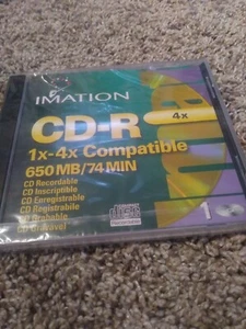 Imation CD-R 1x-4x- 650 MB/74MIN- New Sealed In Plastic- Get Combined Shipping! - Picture 1 of 1