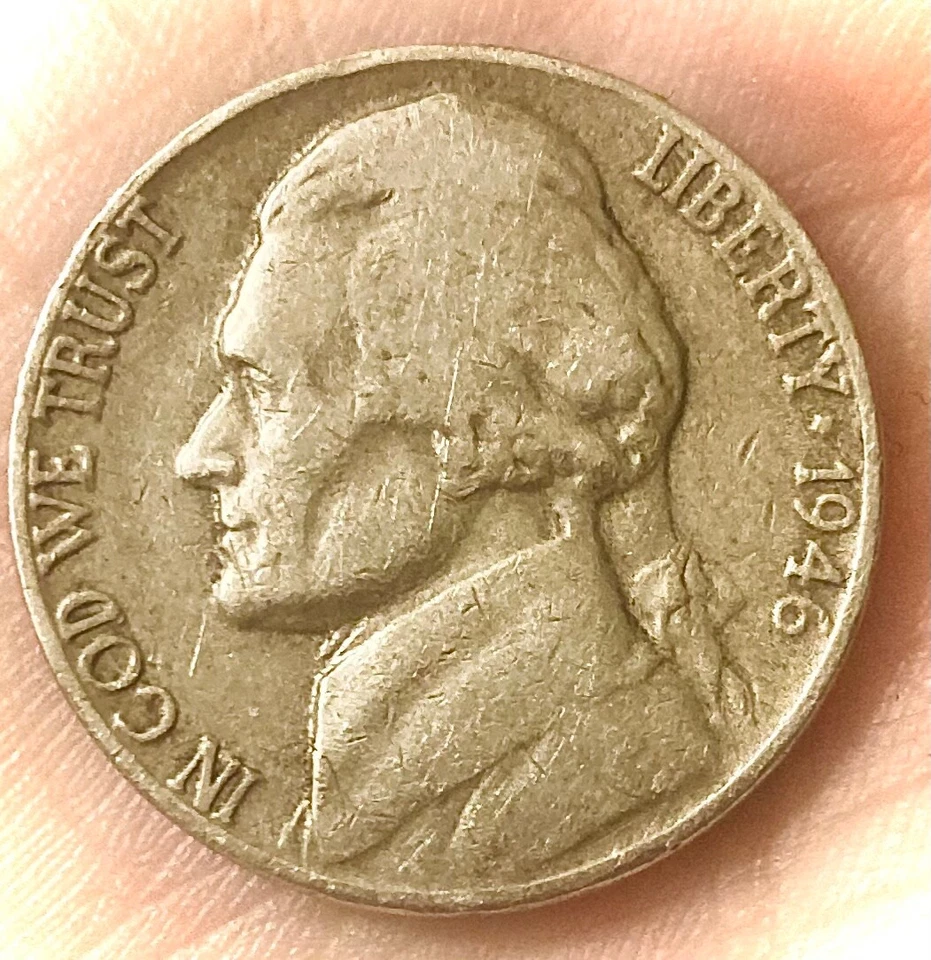 1946 Jefferson Nickel Rare No mint mark - Image 1 of 4