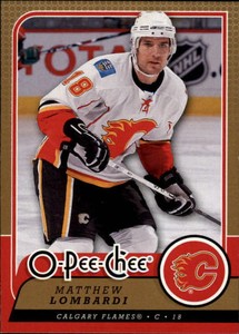 2008-09 O-Pee-Chee Calgary Flames Hockey Card #390 Matthew Lombardi