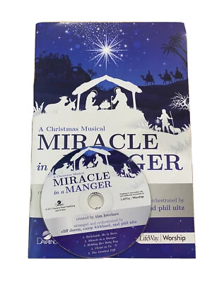 MIRACLE IN A MANGER: A CHRISTMAS MUSICAL Choral Book/CD Combo~Duren/Kirkland~NEW - Image 1 of 2