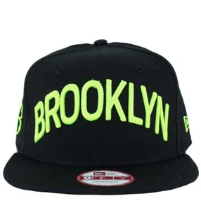 Gorra Snapback New Era 9Fifty BROOKLYN Verde Neón Negra, Rara Moda Urbana - Imagen 1 de 3