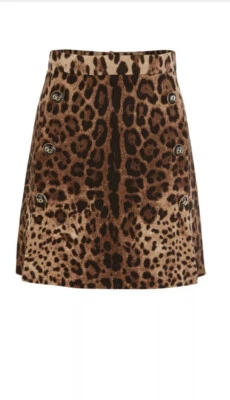 Falda de lana de leopardo Dolce Gabbana talla 40/4 US $1245 Foto 1 de 4