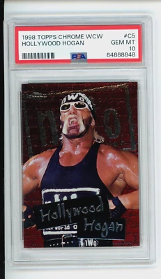 1998 Topps Chrome WCW Hollywood Hulk Hogan PSA 10 Gem Hollywood Hogan 1st Appear - Image 1 of 2