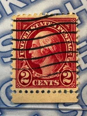 1924 GEORGE WASHINGTON 2 CENT STAMP  CARMINE DEEP RED PERFORATED LOOK! - Image 1 of 2