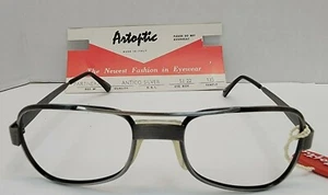 Vintage ARTOPTIC MENS ITALIAN EyeGlasses Frames ANTIQUE SILVER FRAME ITALY 52/22 - Picture 1 of 9