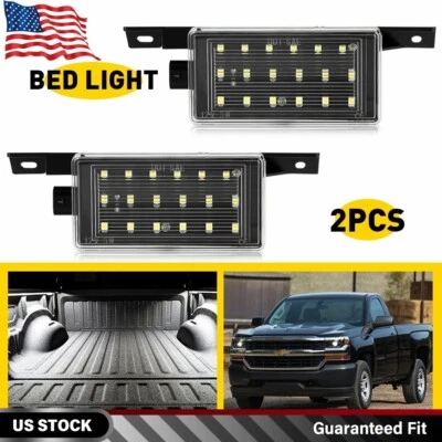 2x Lámparas LED de plataforma de carga para camioneta Chevy/GMC 14-19 Silverado/Sierra 1500 2500 3500 Foto 1 de 4