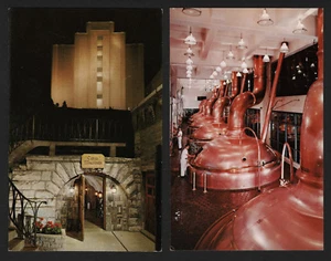 OPC X2 Vintage Milwaukee WI Miller Brewing Company Werbung unbenutzte Postkarten - Bild 1 von 2