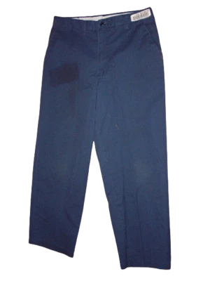 PANTALONES DE TRABAJO ARAMARK; 33x34; 33 cintura, 27 entrepierna, azul marino $ Foto 1 de 3