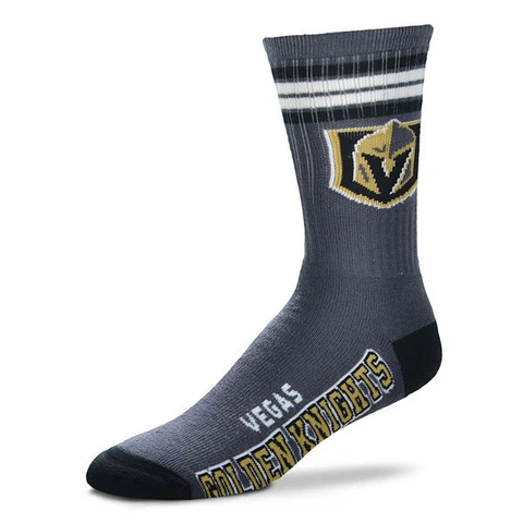 Vegas Golden Knights Crew Socks Large Size 10 to 13    4 Stripe Cover