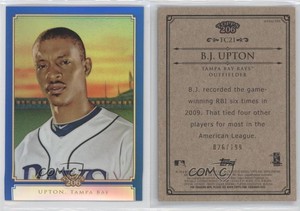 2010 Topps Chrome Topps 206 Chrome Blue Refractor /199 BJ Upton #TC21