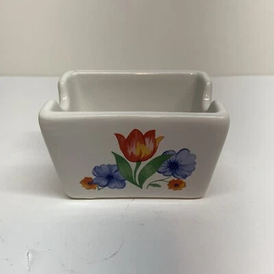 Corelle Coordinates Fresh Cut Tulip Stoneware Sugar/Sweetener Packet Holder - Image 1 of 4