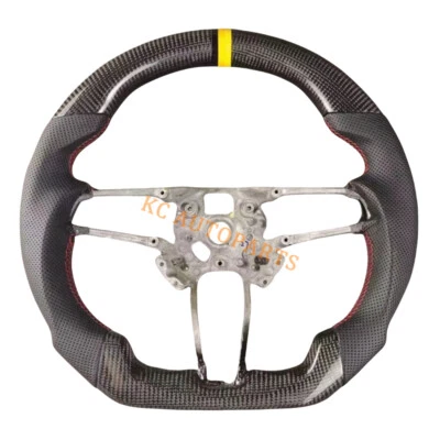 Volante de fibra de carbono real Fit 2016 2017 2018 Porsche Macan Cayenne 911 718 Foto 1 de 4