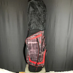 OGIO Shredder Golf Cart Bag 15 Way Uniter Club Management System Red + Raincover - Picture 1 of 10