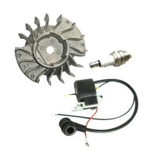Flywheel & Ignition Coil & Spark Plug Fit Stihl 025 MS250 Chainsaw Engine Motor - Picture 1 of 4