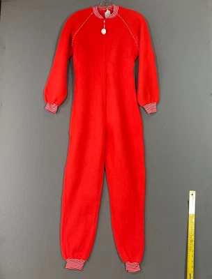 De Colección Pijama Una Pieza Para Mujer XS Rojo Brillante Vacaciones Vellón Cremallera Mary Barron NUEVO Foto 1 de 4