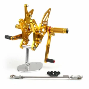 Racing Commandes reculées Rearset Foot pegs Pour Suzuki SV650/S 2016-2019 Gold - Picture 1 of 4