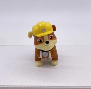 Nick Jr Paw Patrol Rubble Yellow Figure Rescue Puppy Cake Topper Toy Bulldog - Picture 1 of 7