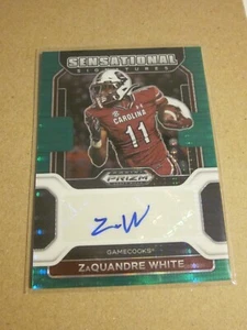 ZaQUANDRE WHITE 2023 PRIZM SENSATIONAL SIGNATURES GREEN 06/25 RC ROOKIE COCKS ✌ - Picture 1 of 2