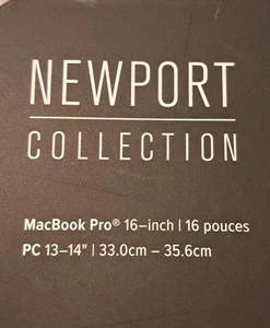 TARGUS California Newport Collection Apple MacBook Pro 16" Sleeve PC 13"-14" NEW - Afbeelding 1 van 8