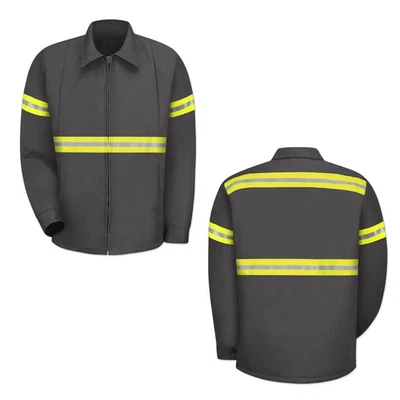 Mens Enhanced Visibility HiVis Work Jackets Perma Lined Panel Technician JT50 - Image 1 of 4