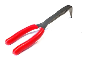 Snap on Tools USA NEW 9.5” RED Comfort Grip 90° Bent Needle Nose Pliers 490CF - Bild 1 von 9