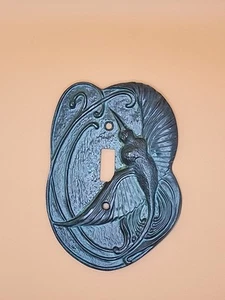 Ravenswood Studios Inc Hummingbird Pewter Patina Single Light Switch Plate Cover - Picture 1 of 3