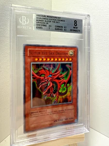 2003 YU-GI-OH Slifer the Sky Dragon Ultra Rare #GBI-001 BGS 8 Near Mint-Mint - Picture 1 of 2
