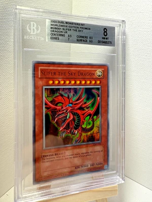 2003 YU-GI-OH Slifer the Sky Dragon Ultra Rare #GBI-001 BGS 8 Near Mint-Mint - Image 1 of 2