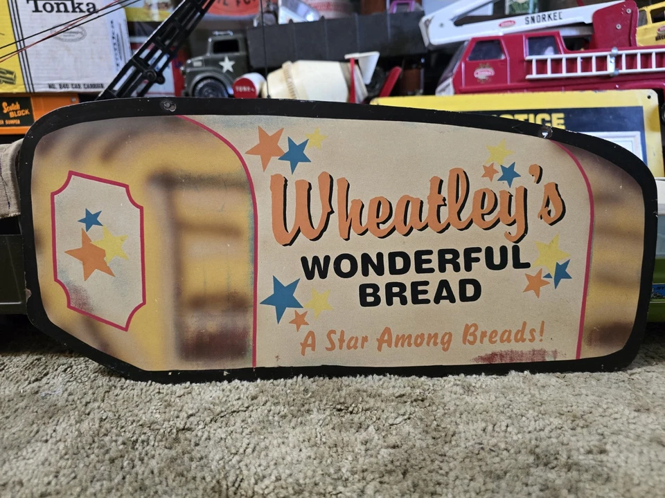RARE Vintage Wheatleys Wonderful Bread Sign - Image 1 of 1