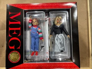 BRIDE OF CHUCKY TIFFANY & CHUCKY 8" ACTION FIGURE SET W/ COIN HORROR - Picture 1 of 4