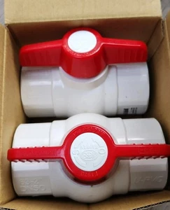 PFPSBV Series 2 in. Plastic Regular Port Solvent Weld 150# Ball Valve, 2 Valves - Picture 1 of 5