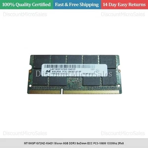 MT18KSF1G72HZ-1G4D1 Micron 8GB DDR3 SoDimm ECC PC3-10600 1333Mhz 2Rx8 - Picture 1 of 1