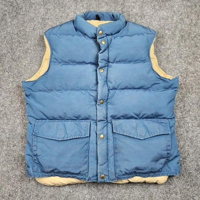 Chaleco de plumón Woolrich vintage para hombre grande azul marino chaqueta acolchada hecho en EE. UU. AÑOS 80 Foto 1 de 4