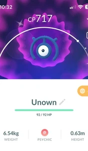 Shiny Unown M Pokemon Gen2 Go Same /30 day  Pokémon Johto Dex registration - Picture 1 of 1