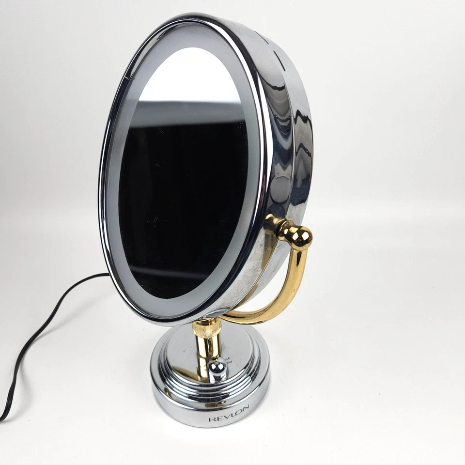 Revlon Magnifying Mirror Illuminated Makeup Mirror M51 Double Side Retro Oval - Image 1 of 4