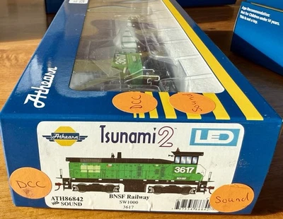 Athearn ATH86842 SW1000 BNSF #3617 Locomotive LED/DCC/Sound/NIB - Image 1 of 4