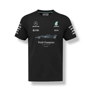 2017 Mercedes AMG F1 Team Mens Championship Petronas T-Shirt Black Size XL - Picture 1 of 12