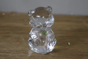 Clear Crystal Glass Bear Figurine Paperweight Solid Sculpture Collectible Gift - Picture 1 of 7