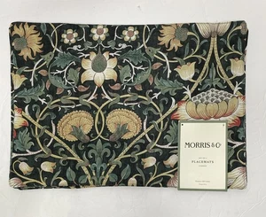 William Morris & Co. LODDEN Cotton Placemats (4) 13x19” Multicolor Green Tan NWT - Picture 1 of 6
