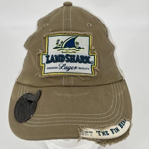 Landshark Lager Beer Hat - SnapBack MeshBack Baseball Cap w/ Bottle Opener - Picture 1 of 17