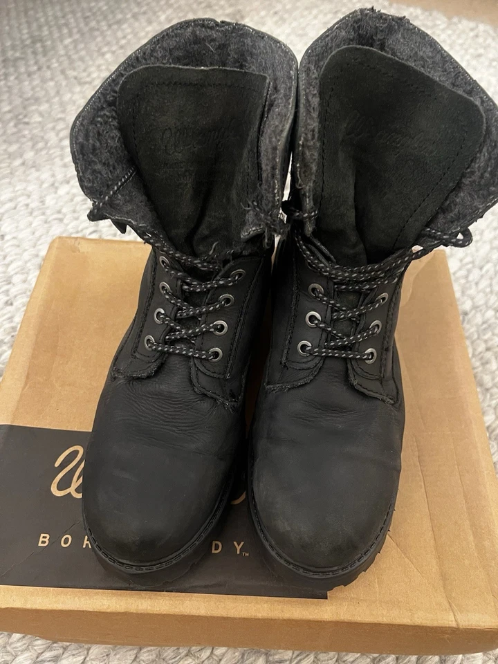 Wrangler Aviator Men’s Boots, Black, UK Size 7, Roll Down Lace-up - Image 1 of 4