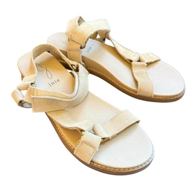 Sandalias de cuña Joie Winona de cuero con correa de gancho y bucle ajustable superior talla 8 Foto 1 de 4