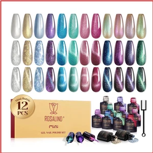 rosalind uv nagellack set magnetisch, 12 farben cat eye gel nagellack katzena... - Bild 1 von 10