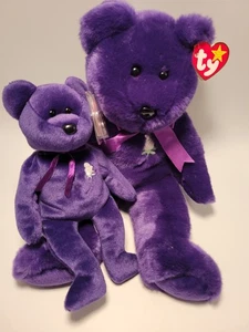 💜Princesa Di Raro Grande 15" y 9” Versiones Ty Beanie Babie Coleccionistas con Etiquetas - Imagen 1 de 16