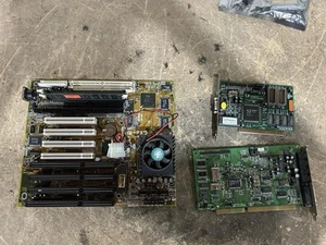 Placa madre vintage Abit AB-PX5 Socket 7 + Pentium MMX 233 + 128mb + video/sonido - Imagen 1 de 3