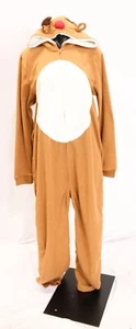 The Children's Place Unisex Kids Zip One Piece Pajamas BL1 Antler Brown Size 5-6 - Picture 1 of 4