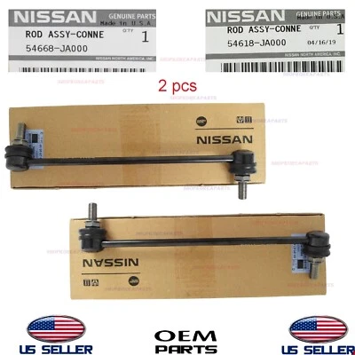 2pcs Genuine OEM Front LEFT & RIGHT Stabilizer Link 2007-2013 Nissan Altima - Image 1 of 4