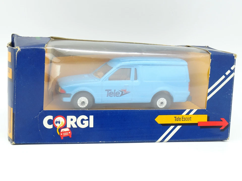Corgi 1/36 - Ford Escort Furgone Tele Blu - Immagine 1 di 1