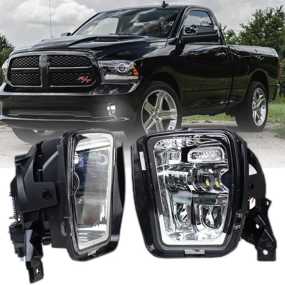 For Dodge Ram 1500 2013 -2018 68104821AC Plug and Play LED Cold White Fog Lights - Image 1 of 4