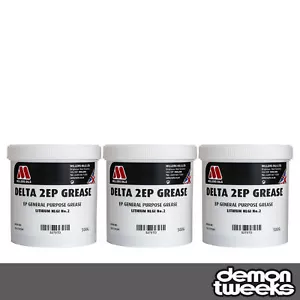 3 x Millers Oils Delta 2EP Lithium Grease - 500g (Water Resistant / High Temp) - Picture 1 of 1